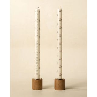 pair of advent taper candles