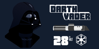 Darth Vader and his lightsaber statistics