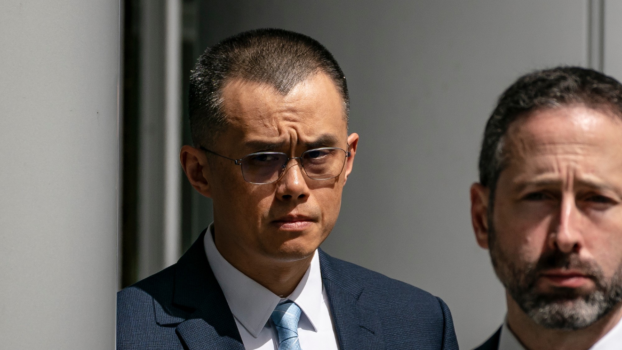 Changpeng Zhao, former chief executive officer of Binance, leaving federal court in Seattle, Washington last year