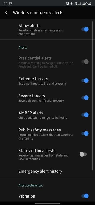 Samsung Emergency Alerts Settings 4