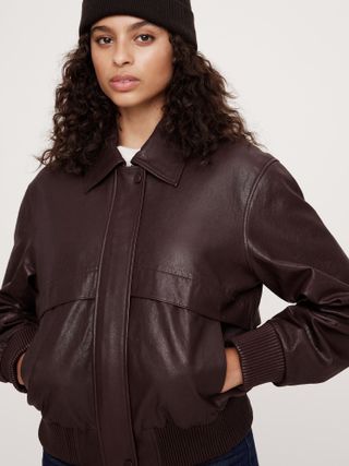 Banana Republic, Leather Bomber Jacket