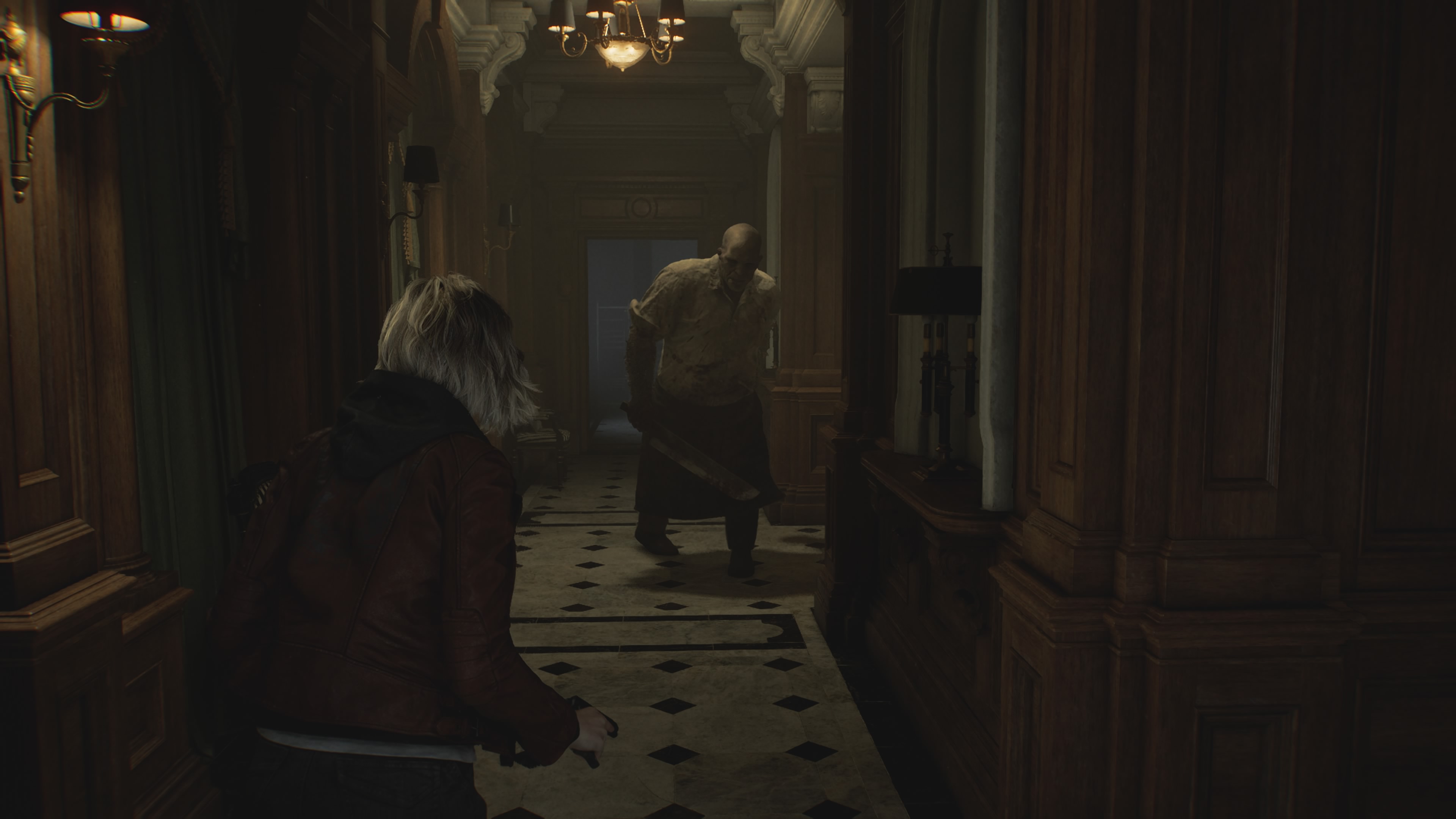 Resident Evil Requiem chef in the corridor