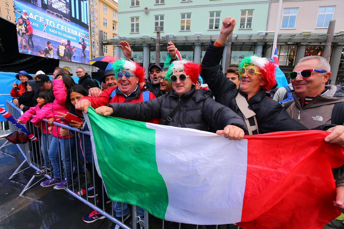 The Italian tifosi were out in force