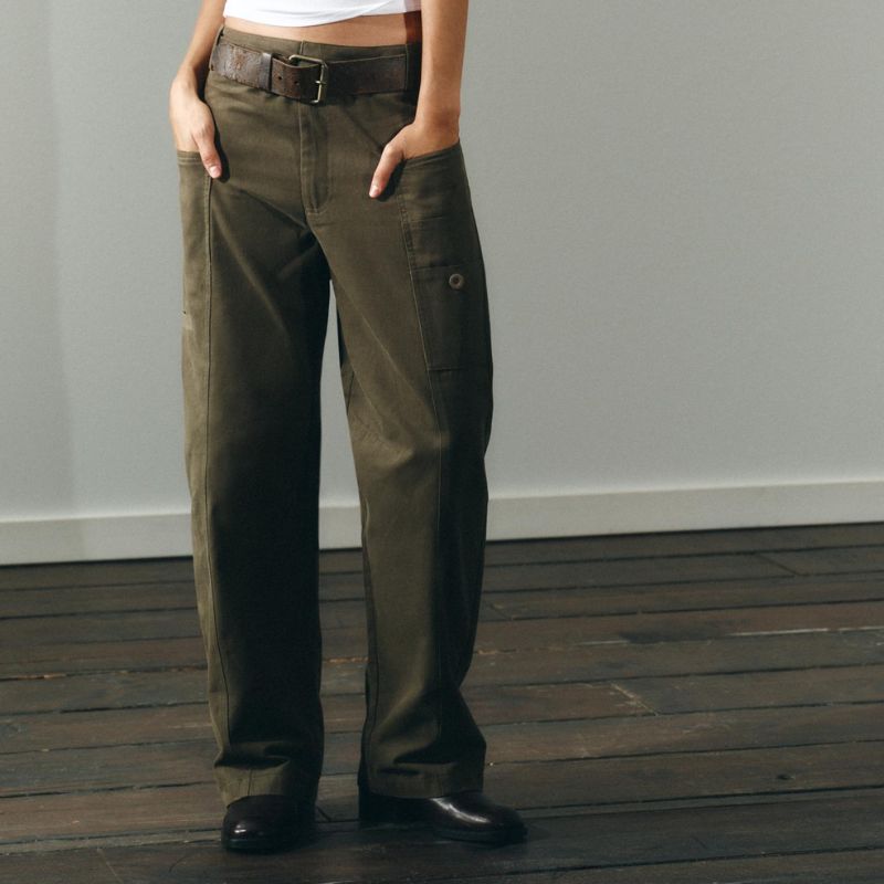 Balloon Cargo Trousers on model 