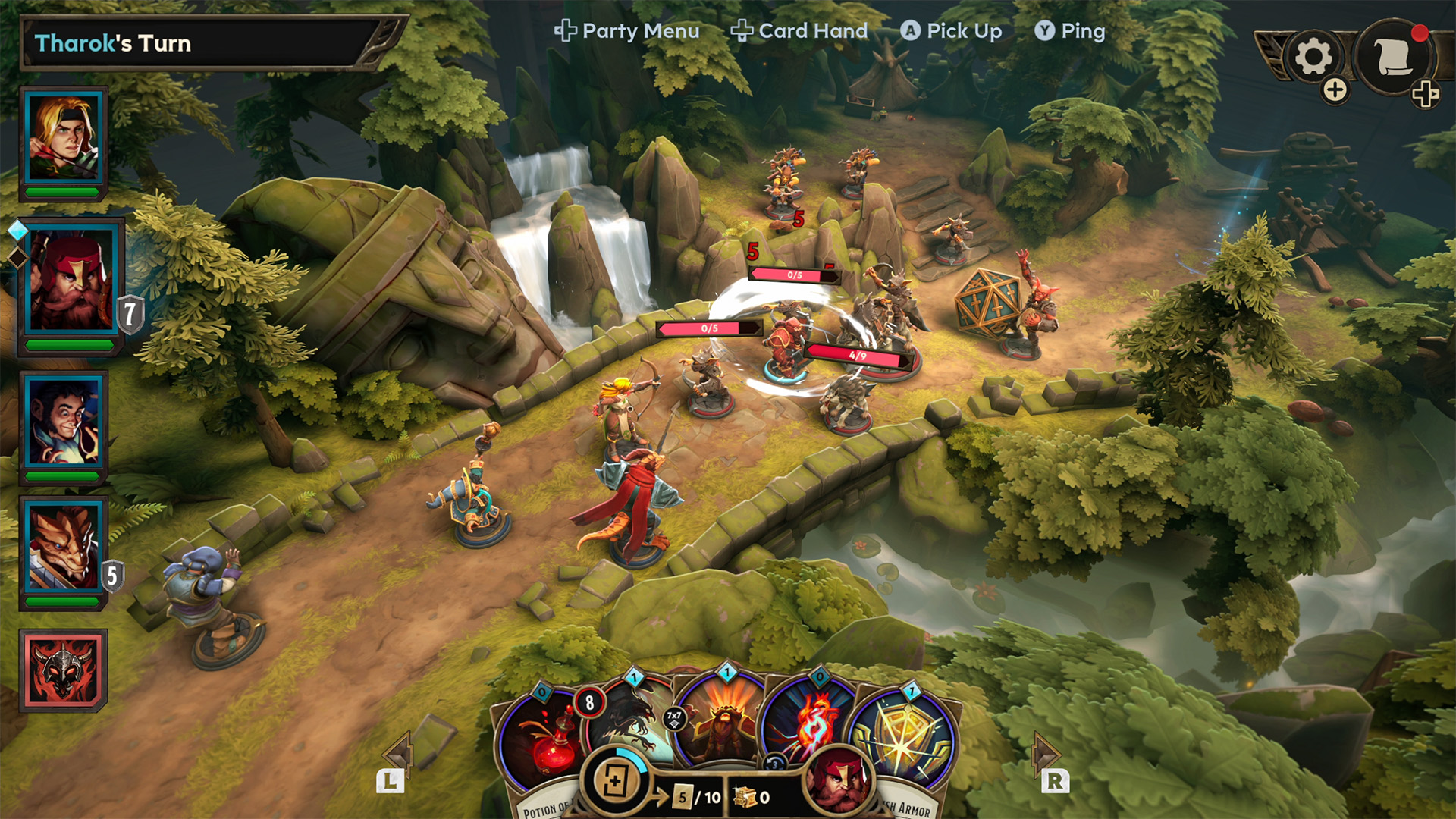 A Demeo x Dungeons &amp; Dragons: Battlemarked screenshot taken on Nintendo Switch 2 showing a battle scene.