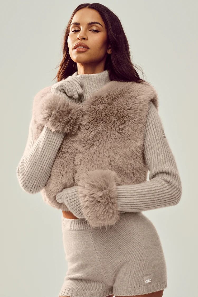 Alo, Faux Fur Cashmere Northstar Full Zip