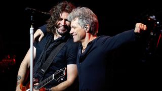 (L-R) Phil X and Jon Bon Jovi of Bon Jovi