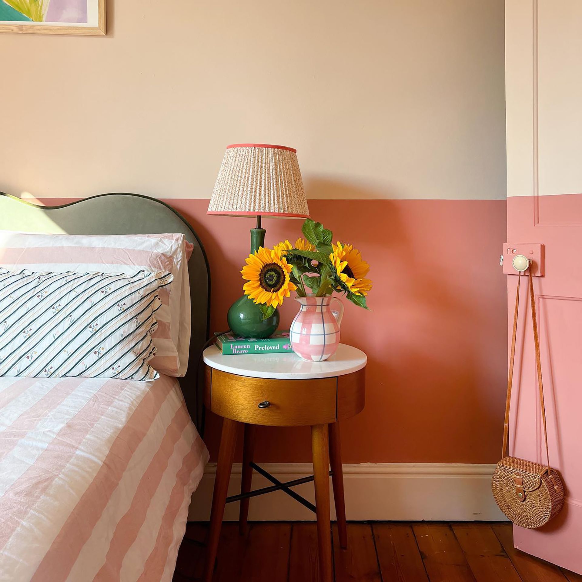 Bedroom with lick 03 paint on half of wall