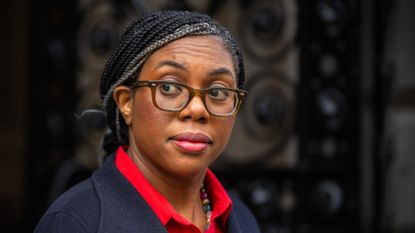 Current frontrunner Kemi Badenoch arriving for the weekly meeting of Cabinet ministers at 10 Downing Street in March