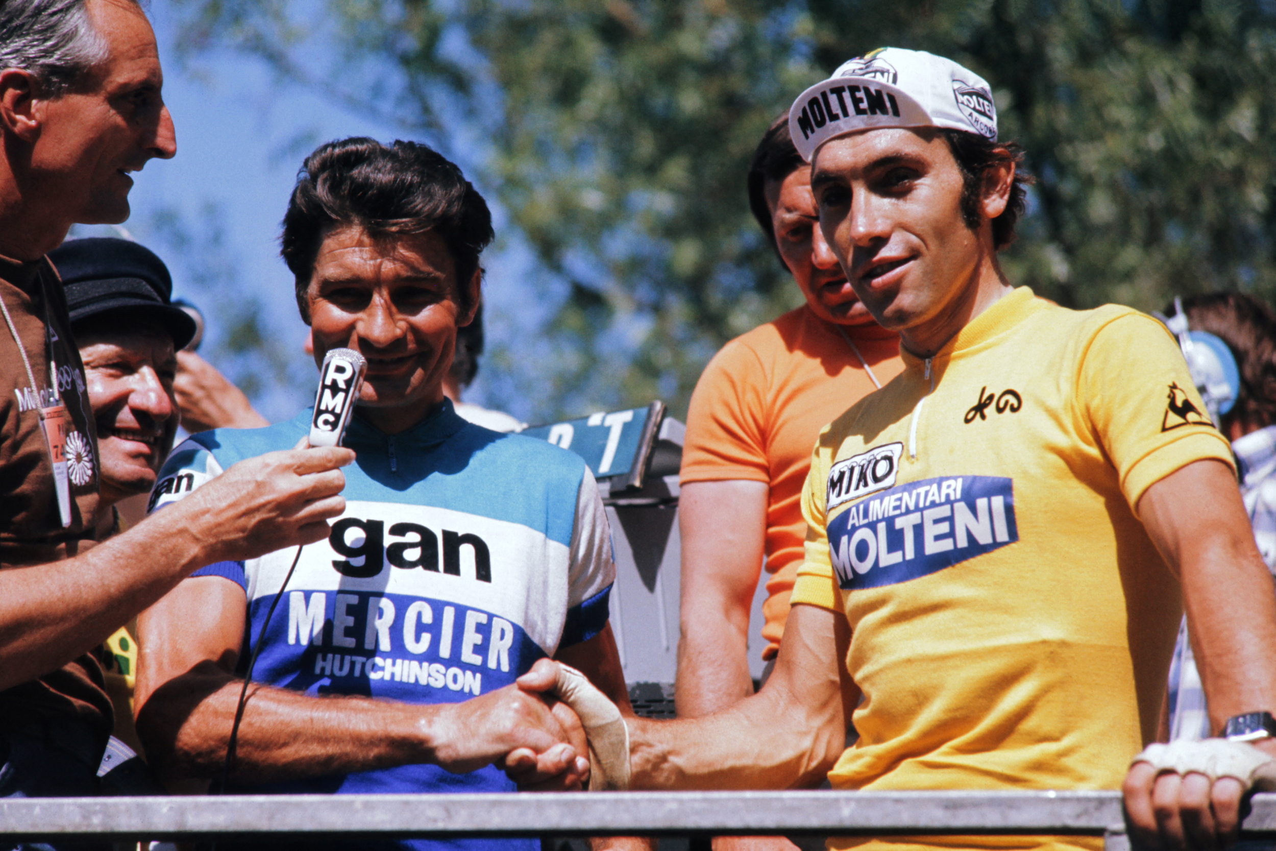Eddy Merckx in yellow jersey