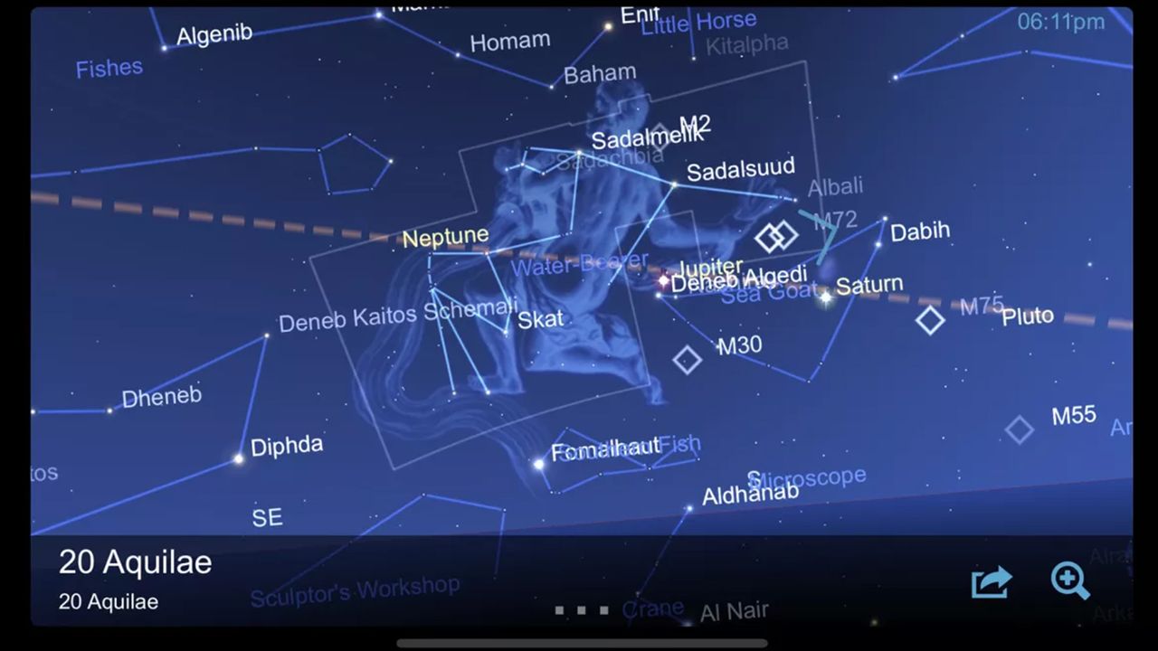 Screenshot of the Star Chart App