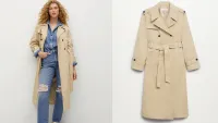 Mango Classic Cotton Trench Coat
