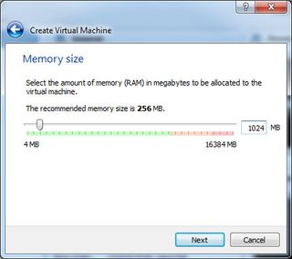 Select VirtualBox RAM