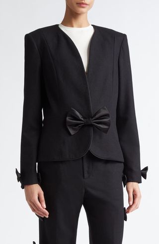 Gender Inclusive Edith Satin Bow Blazer