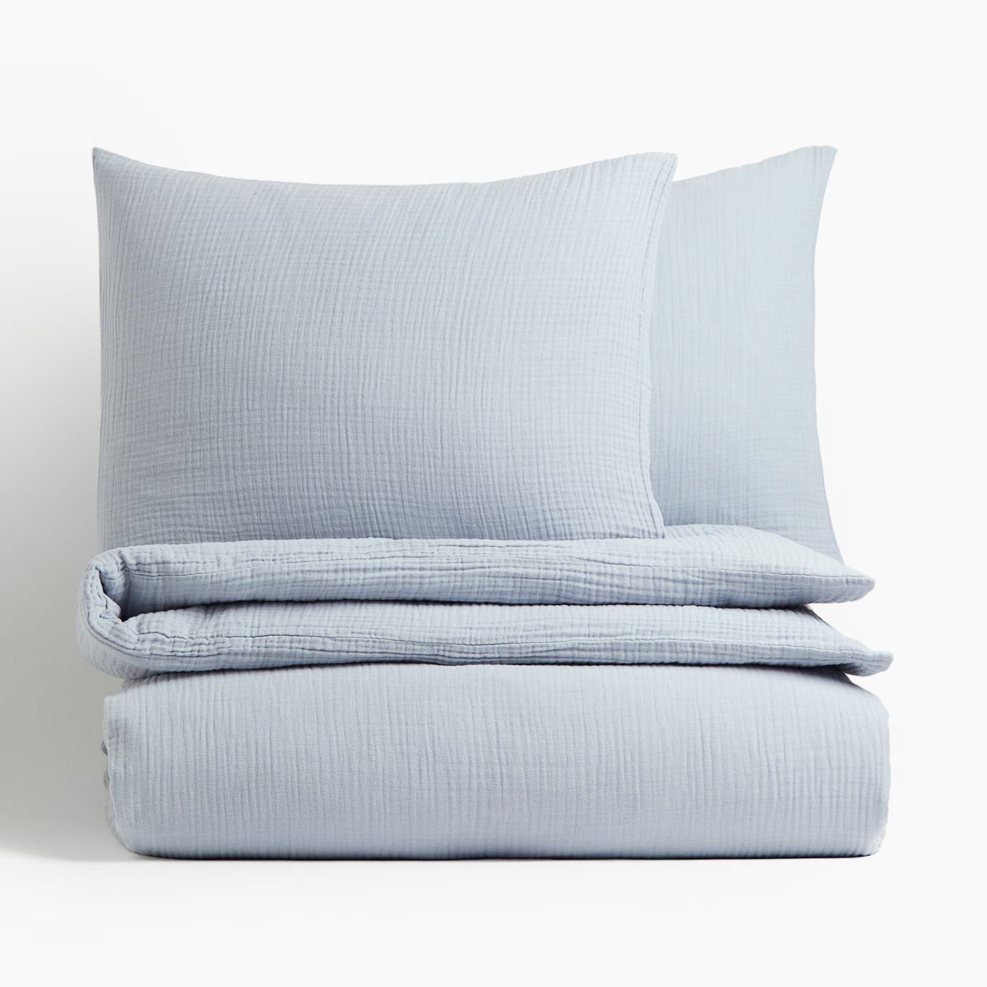 H&amp;amp;M Light blue muslin bedding