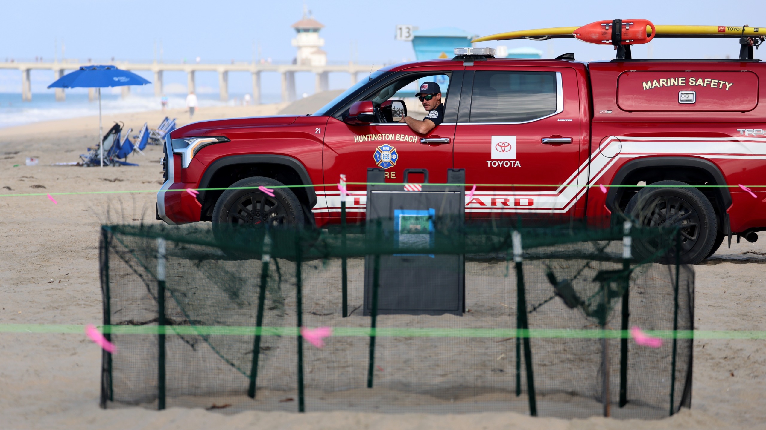 Two Orange County beaches have sections blocked from the public on September 22, 2026, after a sea turtle was spotted laying and burying eggs.
