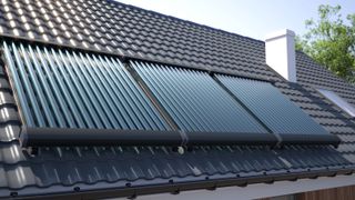Solar thermal on a roof