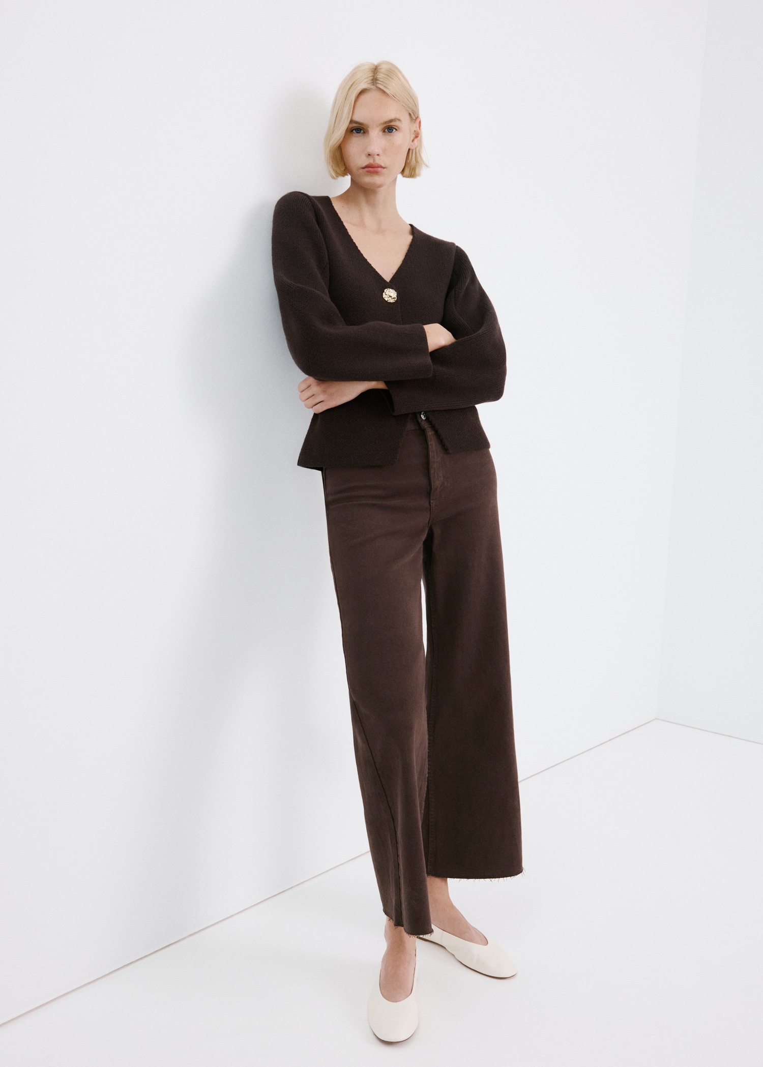 Knitted Jacket With Jewel Buttons - Women | Mango United Kingdom