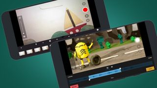 Cutting animation footage using the video editing app Stop Motion Studio Pro