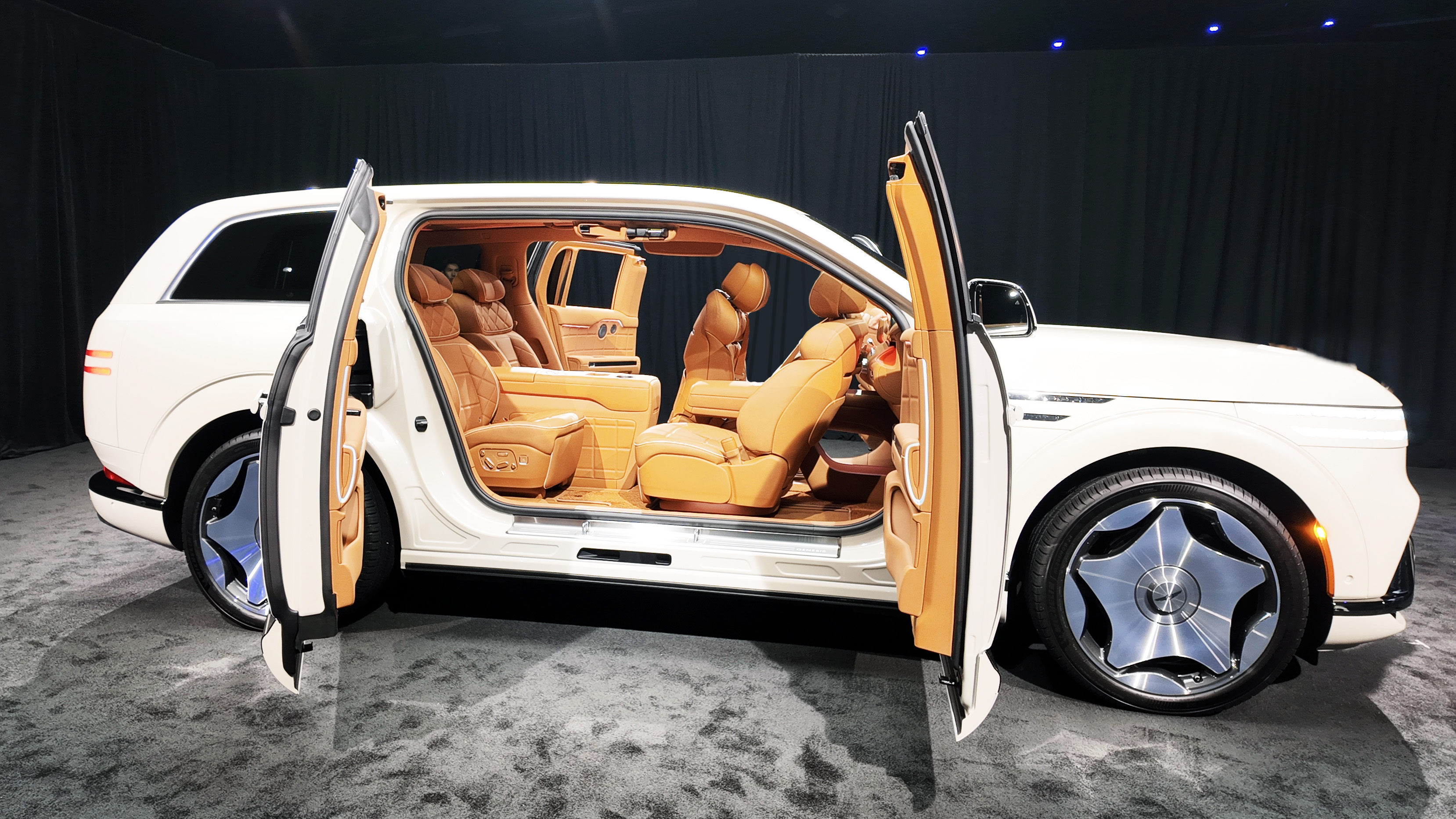 Genesis GV90 Neolun with Coach Doors open
