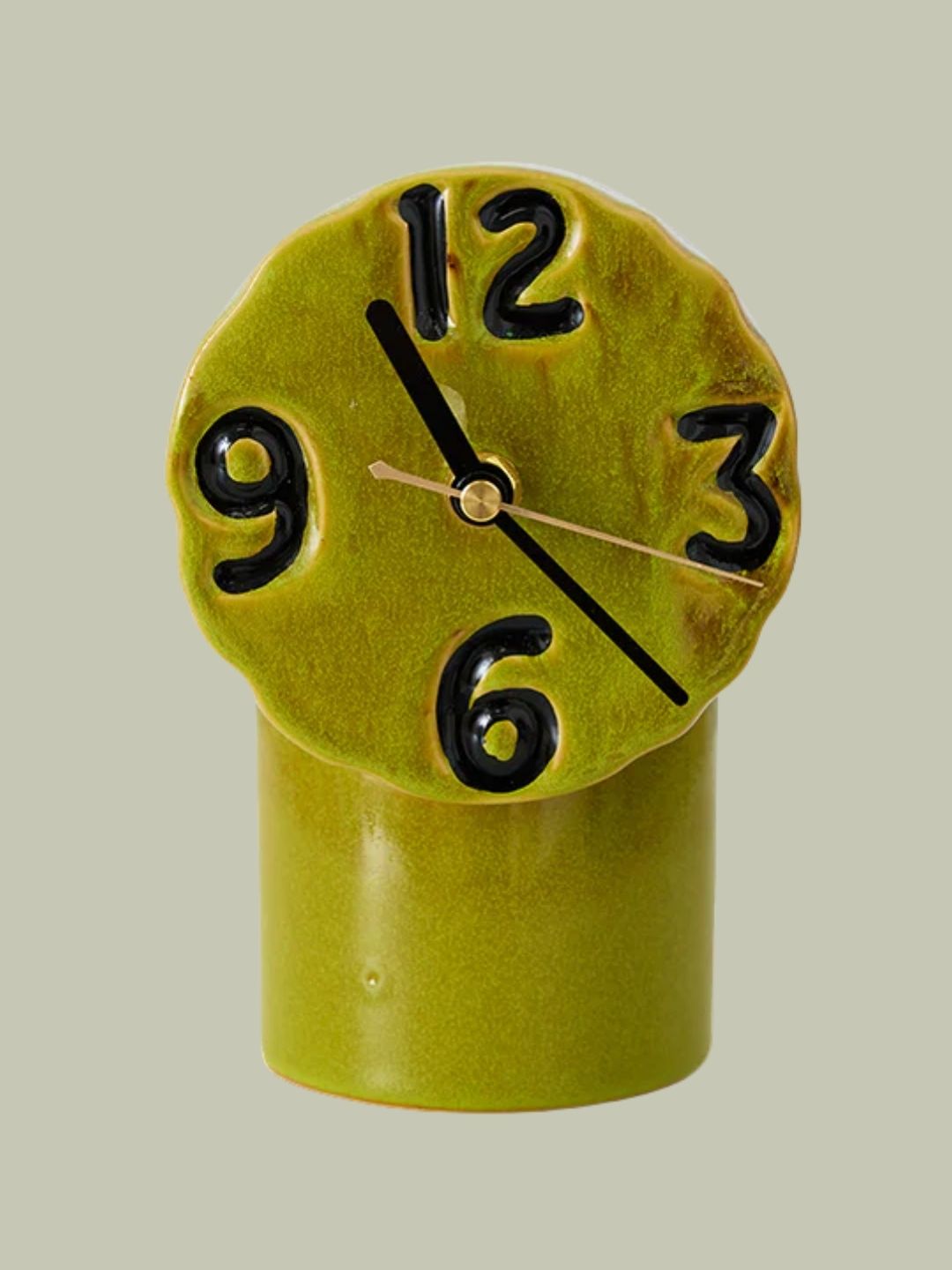 HKLIVING, Retro Ceramic Clock Olive