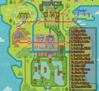 Pokemon Sword and Shield Wild Area map