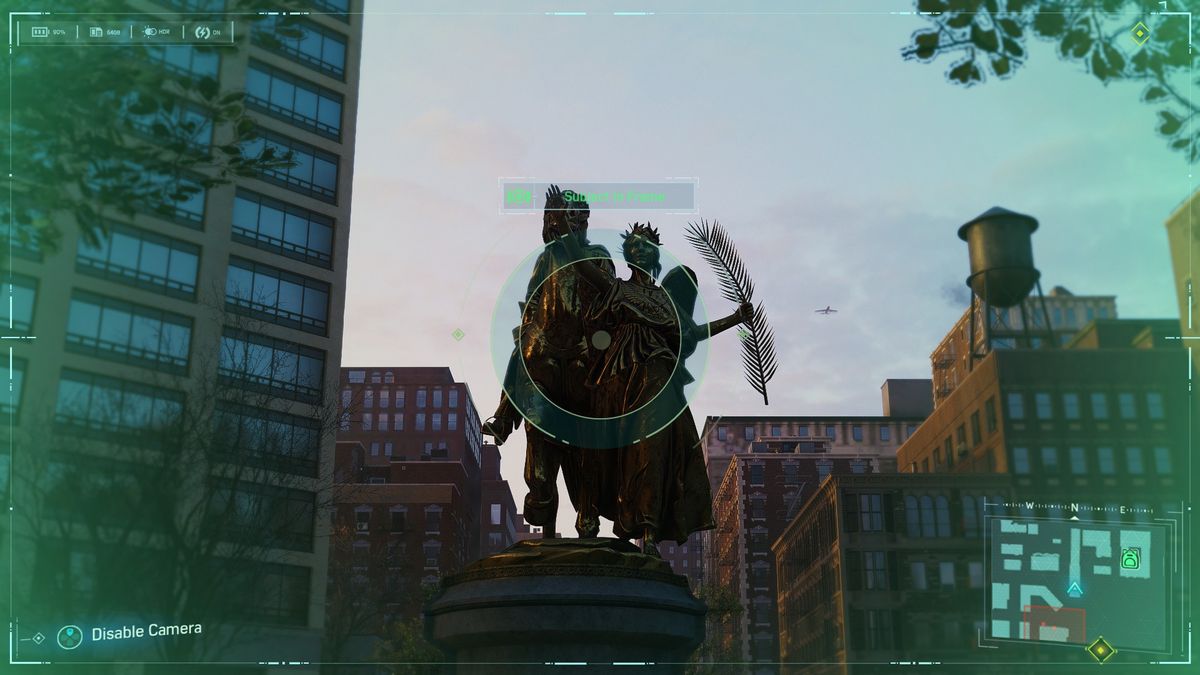 Spider-Man Secret Photo Op of two statues