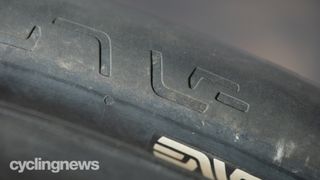 Enve SES Road Tyres detail showing used tread