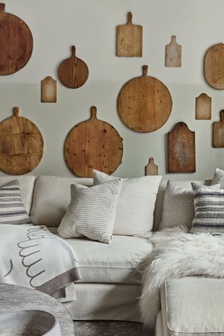 gallery wall ideas with breadboards hung on the wall