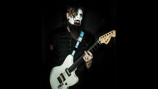 Jim Root with his signature Fender Jazzmaster