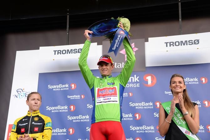 Alexander Kristoff (Katusha) awarded the green jersey