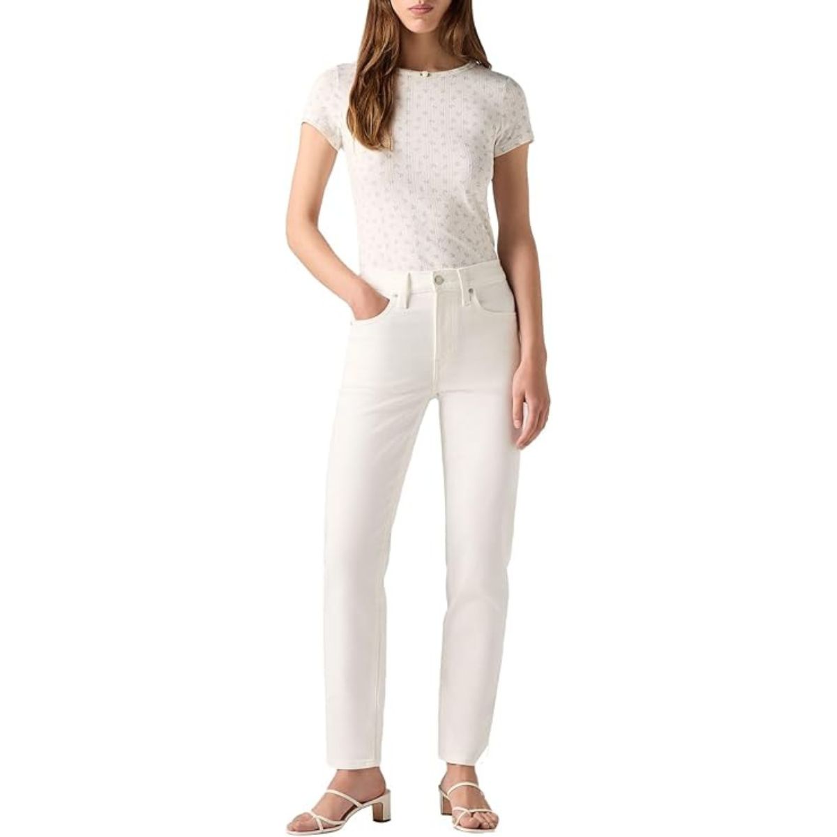 Levi's 724 High Rise Straight Cloud Dancer Deni, Cloud Dancer, 31w X 30l