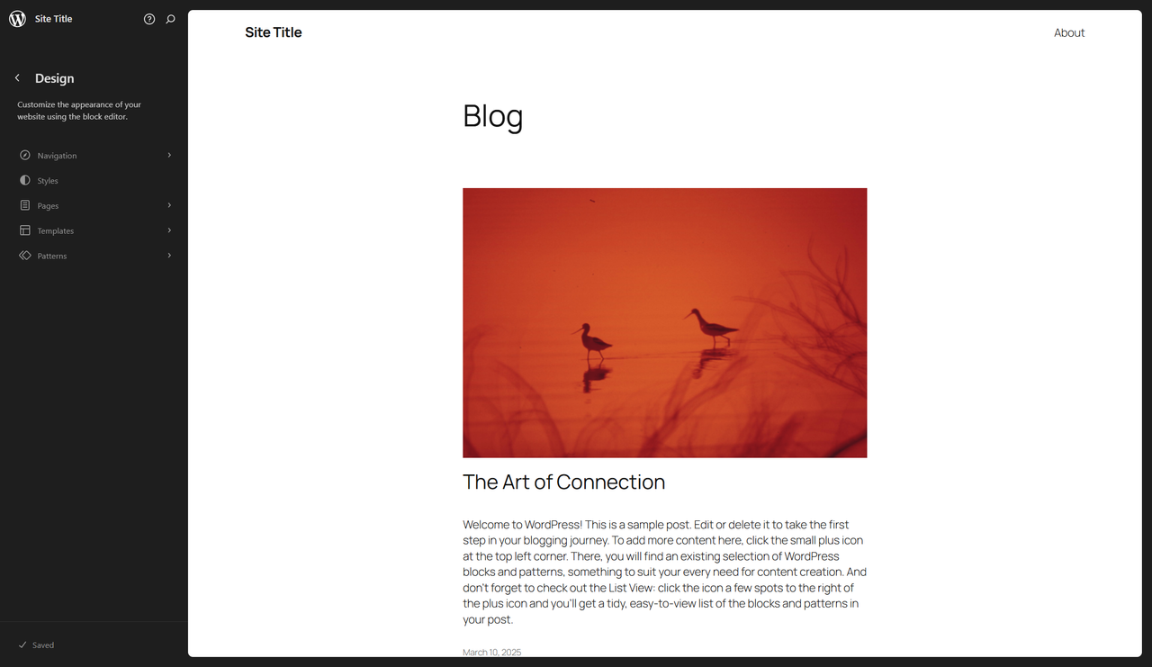 WordPress editor