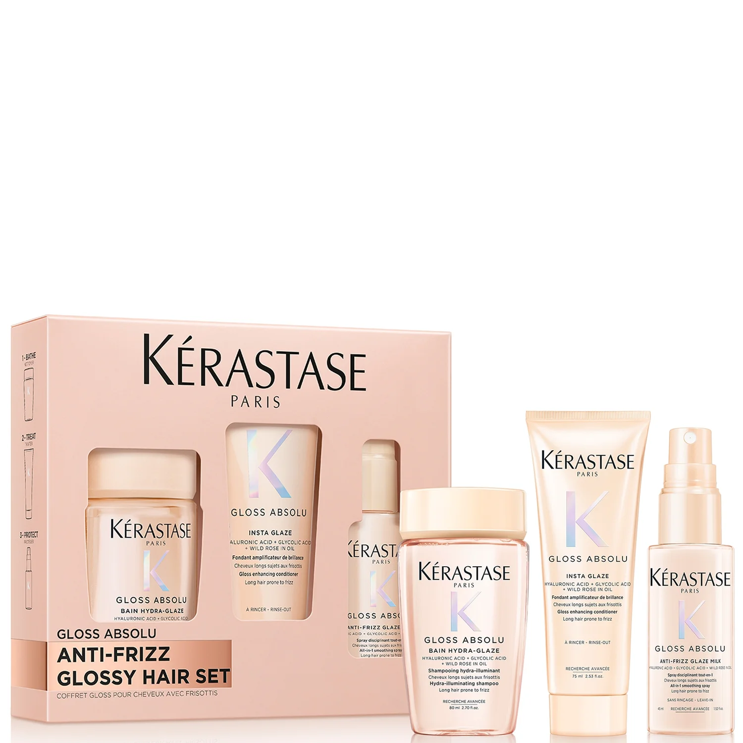 Kérastase Gloss Absolu – Discovery Set for All Hair Types, Including Long Hair Prone to Frizz