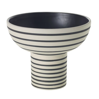 Black and white striped bowl