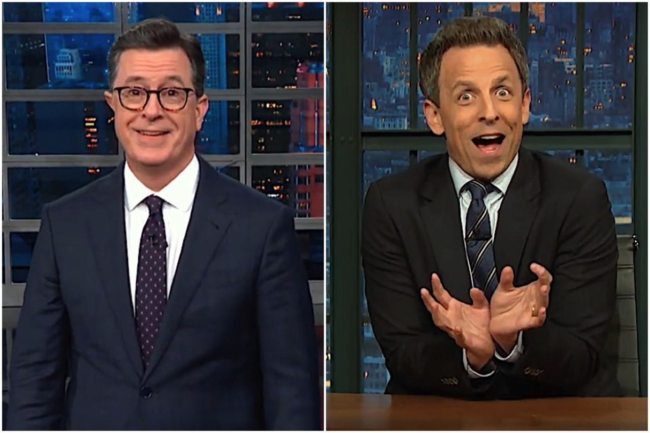 Seth Meyers and Stephen Colbert on Trump&amp;#039;s post-blue wave blues