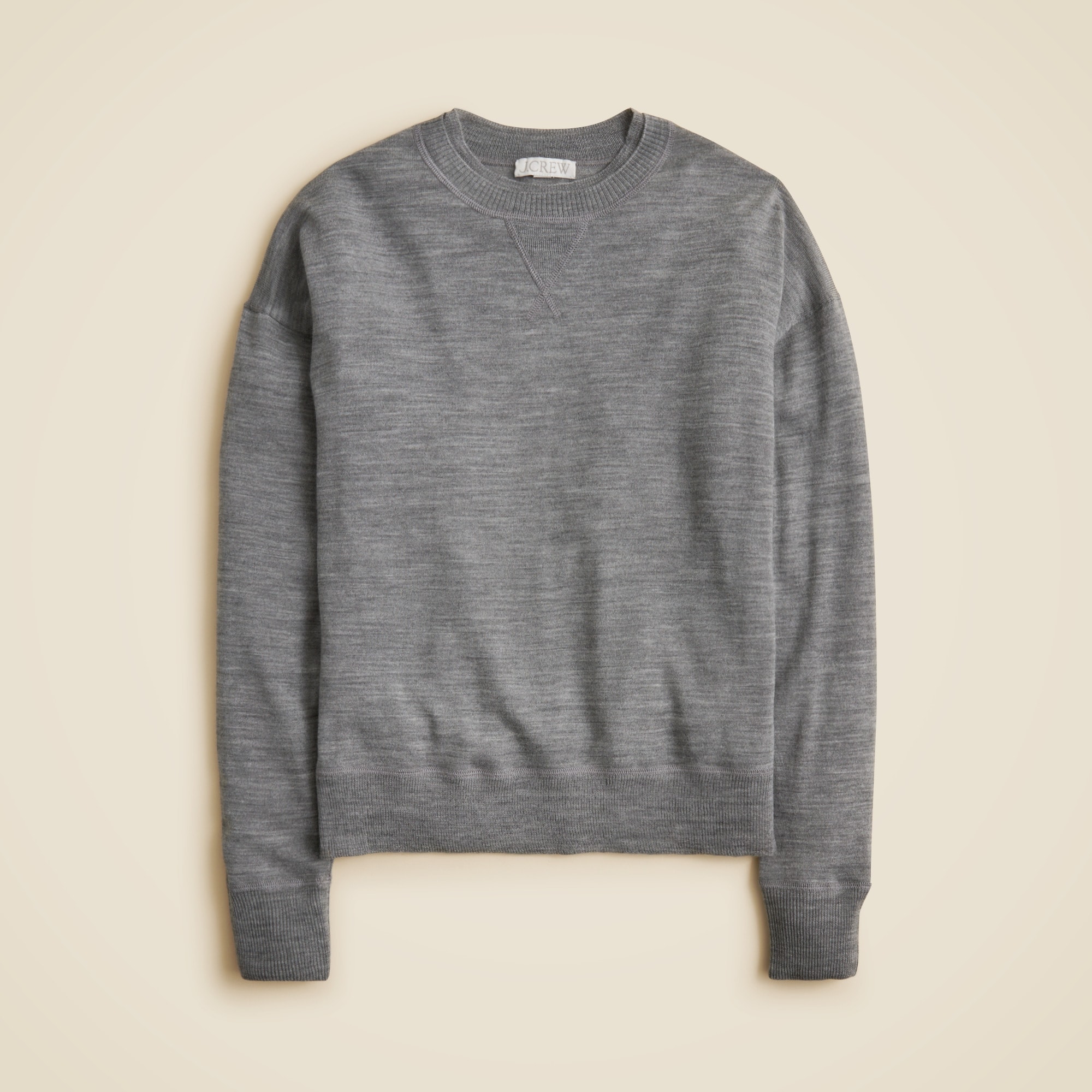 Oversized Crewneck Sweatshirt in Merino Wool