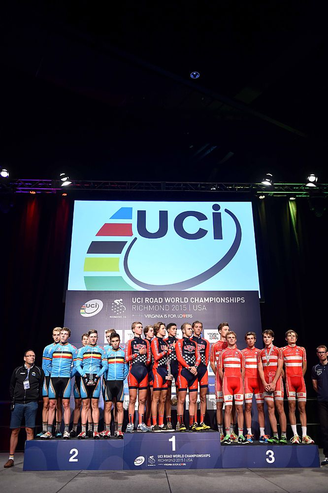 Junior men's top 3 teams at Worlds
