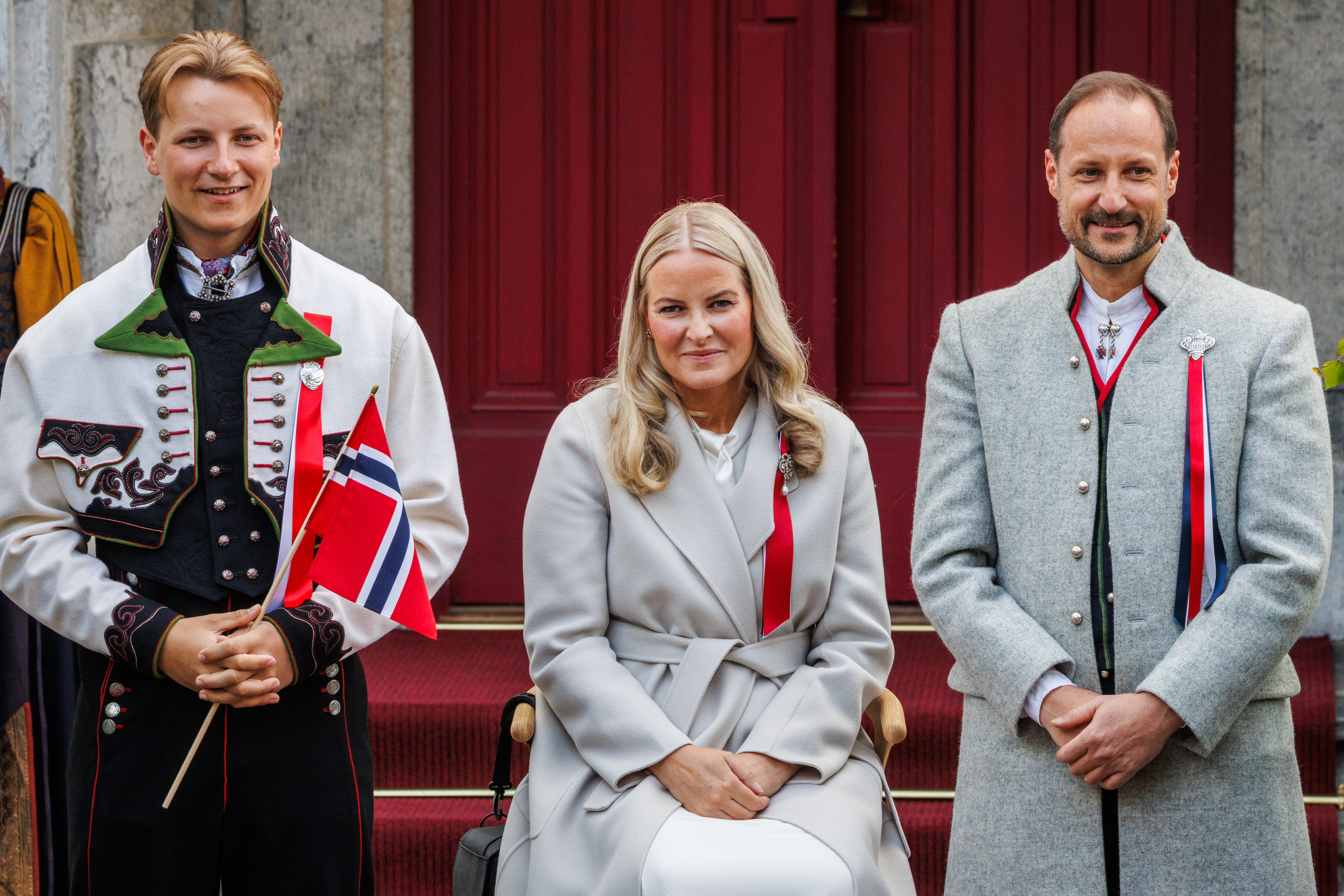 Prince Sverre Magnus, Crown Princess Mette-Marit and Crown Prince Haakon on Norwegian Constitution Day