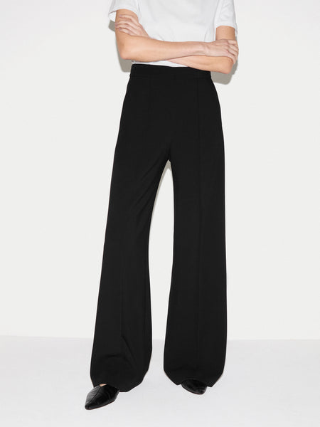 Modern Crepe Wide Leg Trouser | Black