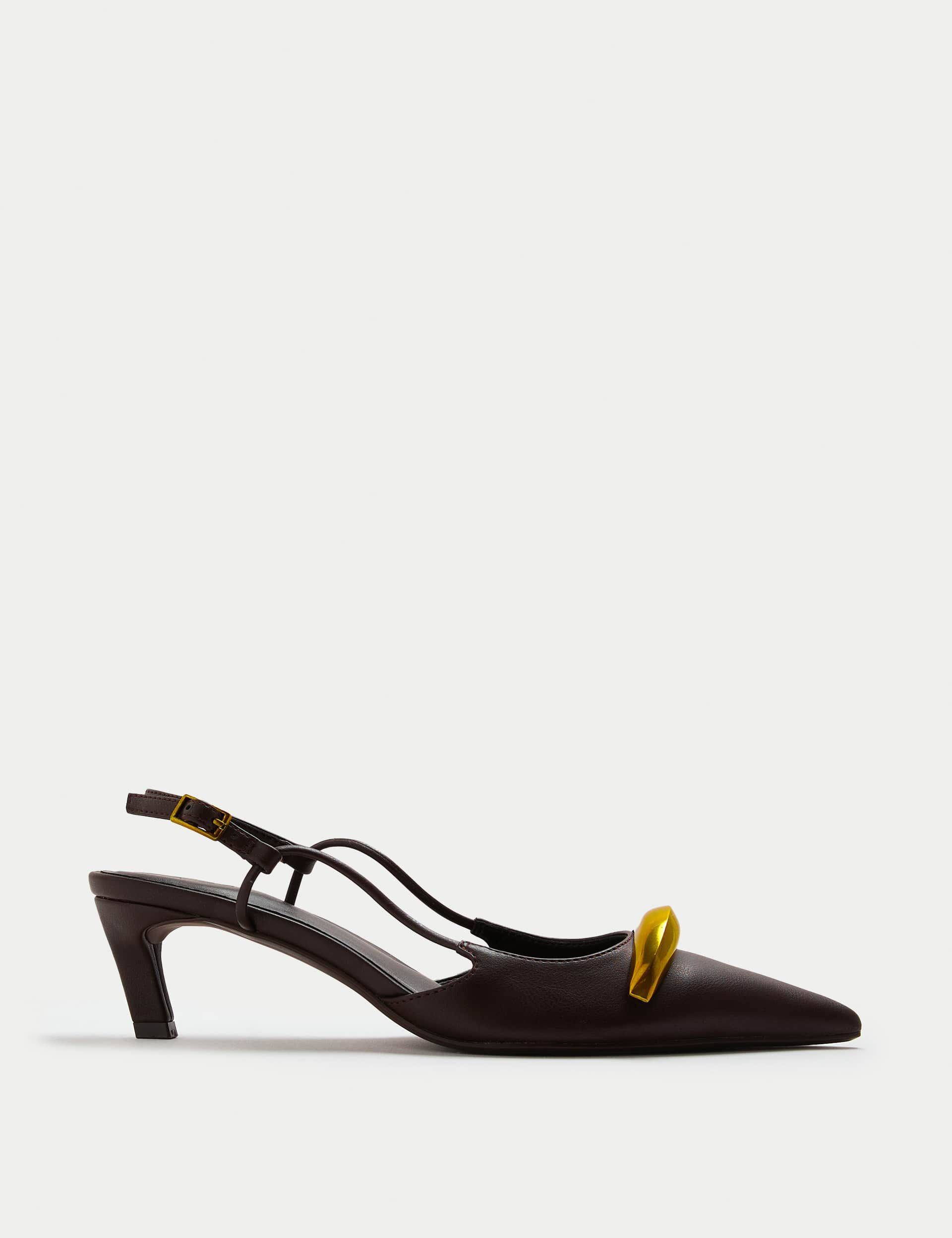 Slingback Kitten Heels