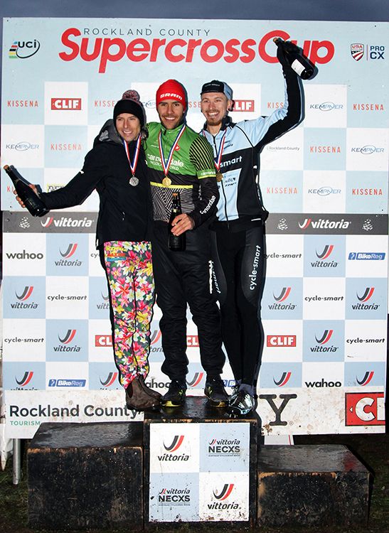 Podium L-R Kerry werner (Kona Maxxis Shimano) Curtis White (Cannondale p/b Cyclocrossworld) Merwin Davis (Cycle-Smart)