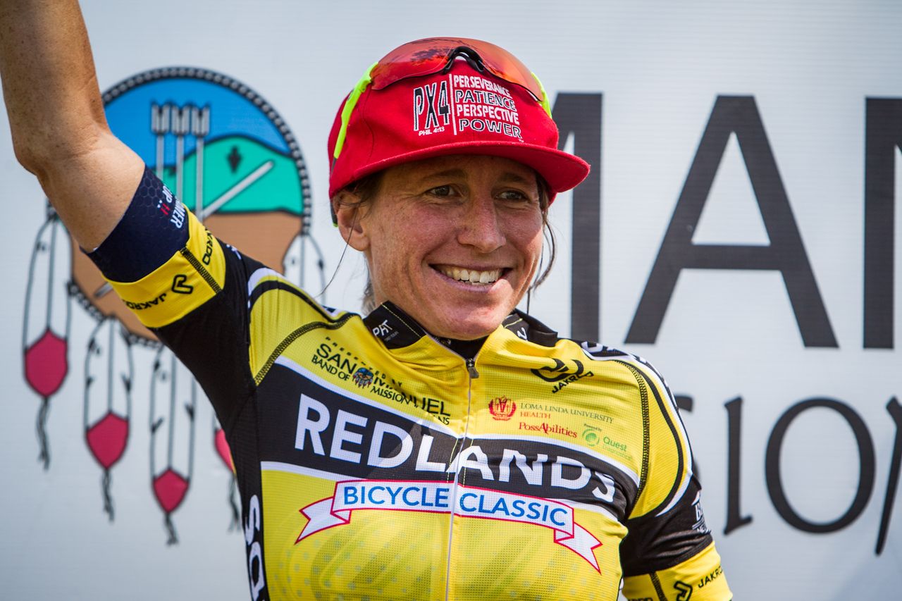 Amber Neben (Dare to Be) holds onto the yellow jersey for another day
