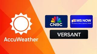 AccuWeather, CNBC, MS Now, Versant logos