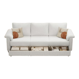 Furniture Sofa, Lofka Modern Sectional Couch With Storage and Soft Seat for Living Room/small Space, White