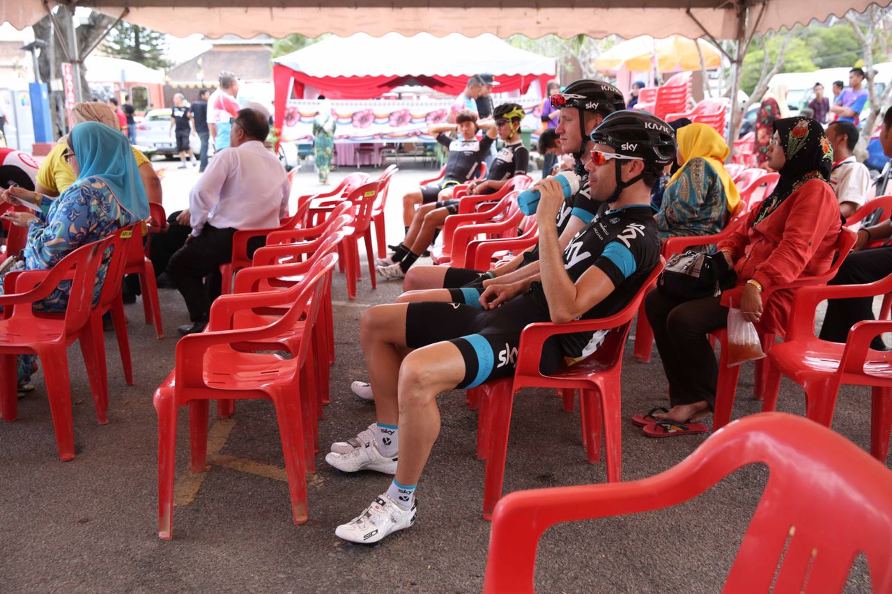 Some welcomed shade for the riders