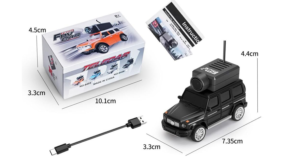 Akfldms FPV RC Car 1:64 Scale 6406 Mini Racing Car VTX 720P HD Camera product image 