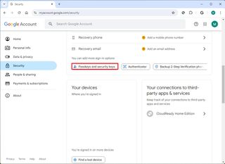 Passkeys and security keys