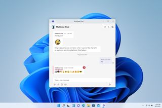 Windows 11 Review Teamschat Window