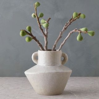 neutral stone vase